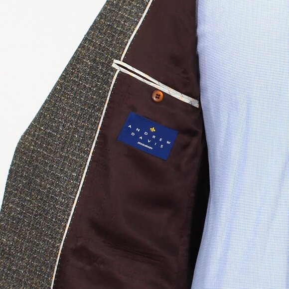 Andrew Davis 42R Brown Solid 2-Button Sport Coat Blazer Jacket V958 - Picture 9 of 11